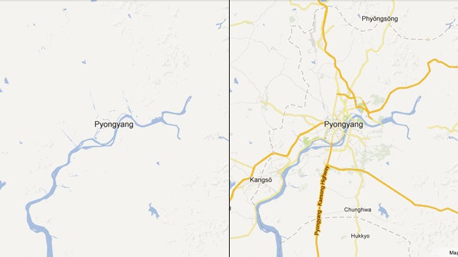 Google Maps North Korea before and aftter.jpg